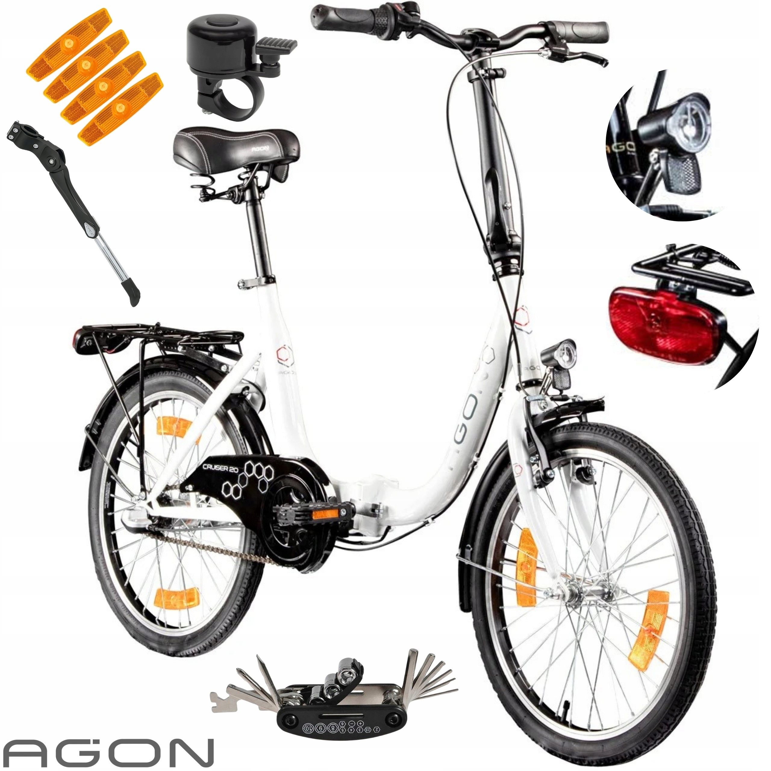 Dámské skládací pánské kolo 20" Shimano Nexus městské skládací osvětlení