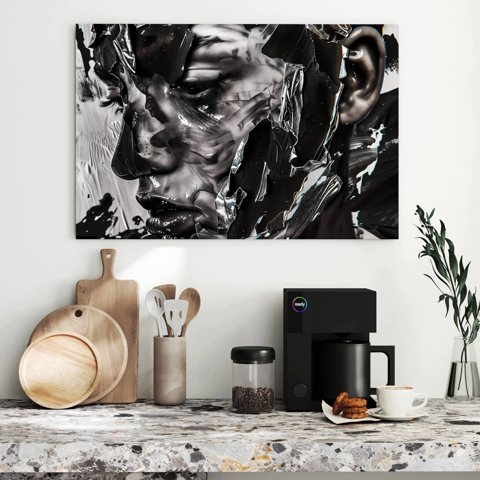 Magnetická tabule Abstraktní Portrét 90 × 60 cm