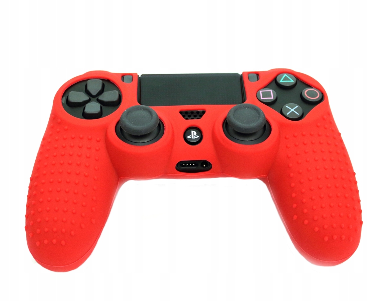 You2K Silikonowy pokrowiec antypoślizgowy etui na pad PS4 czerwony