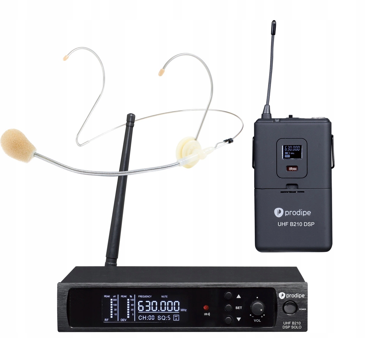 Mikrofón Prodipe Headset B210SOLO Dsp Uhf F5 30HZ 20KHZ 60M Xlr