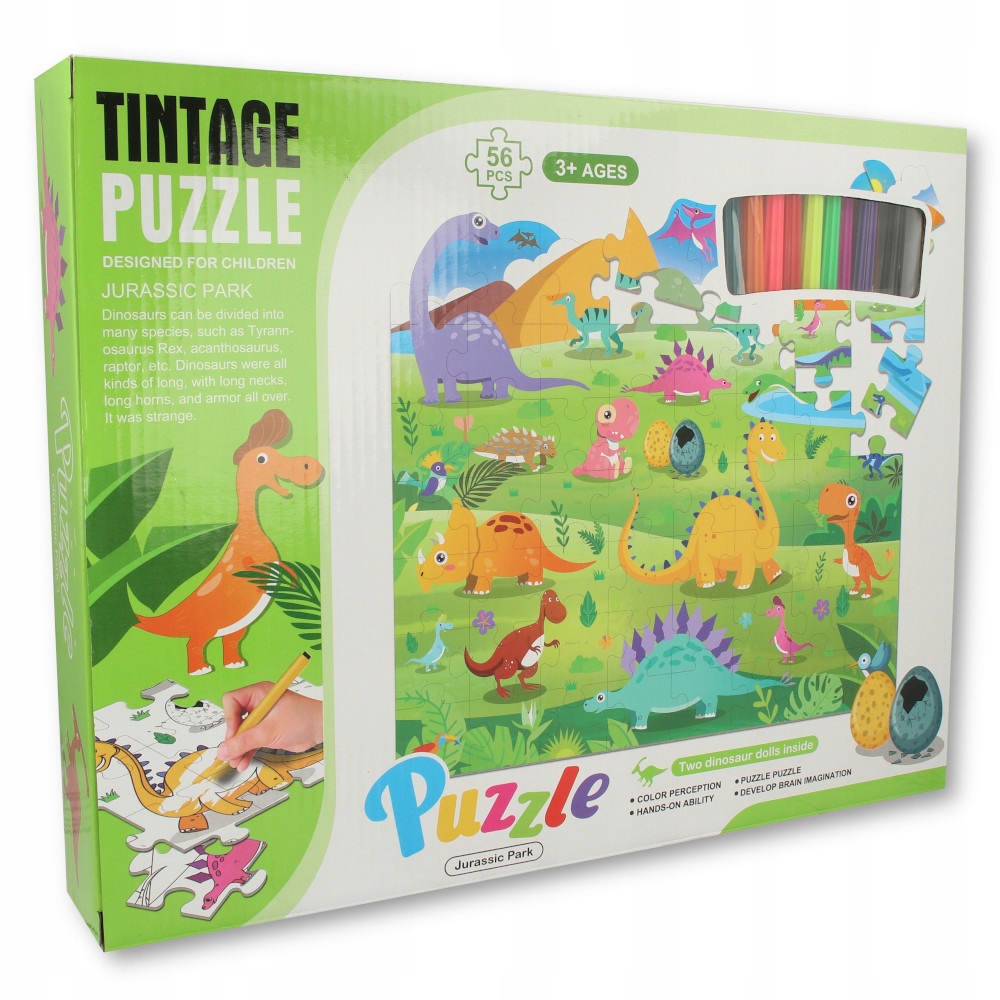 Dwustronne PUZZLE do MALOWANIA Z PISAKAMI