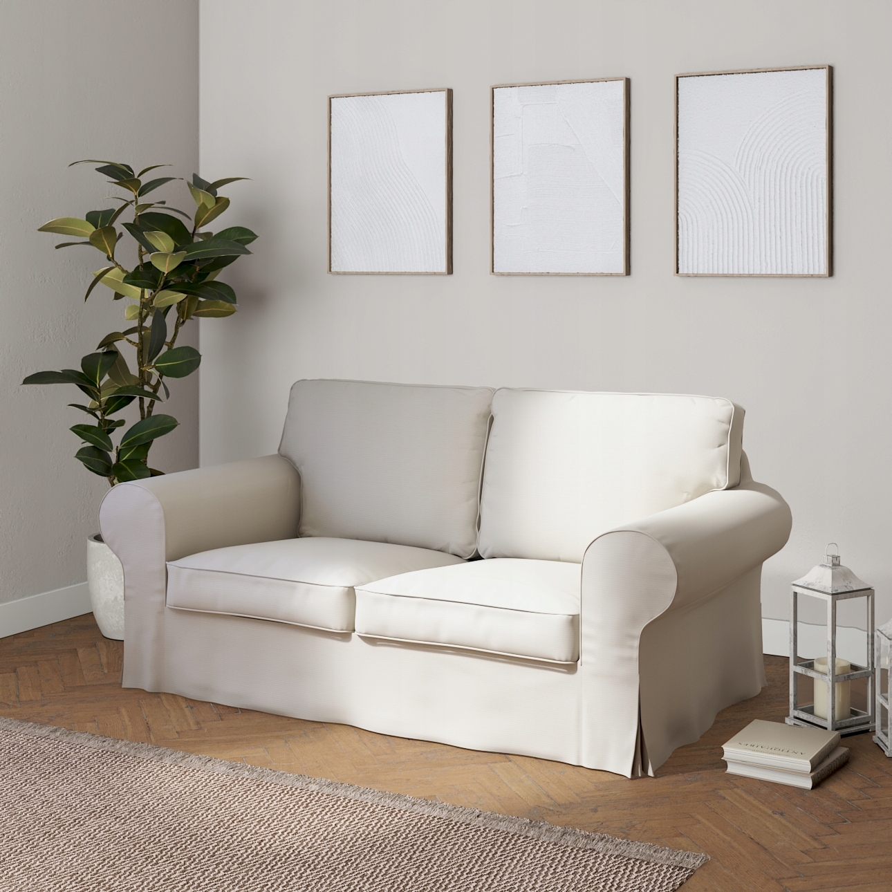 Dekoria Poťah na 2-miestnu pohovku Ektorp, nerozkladacia, šedá od Ikea