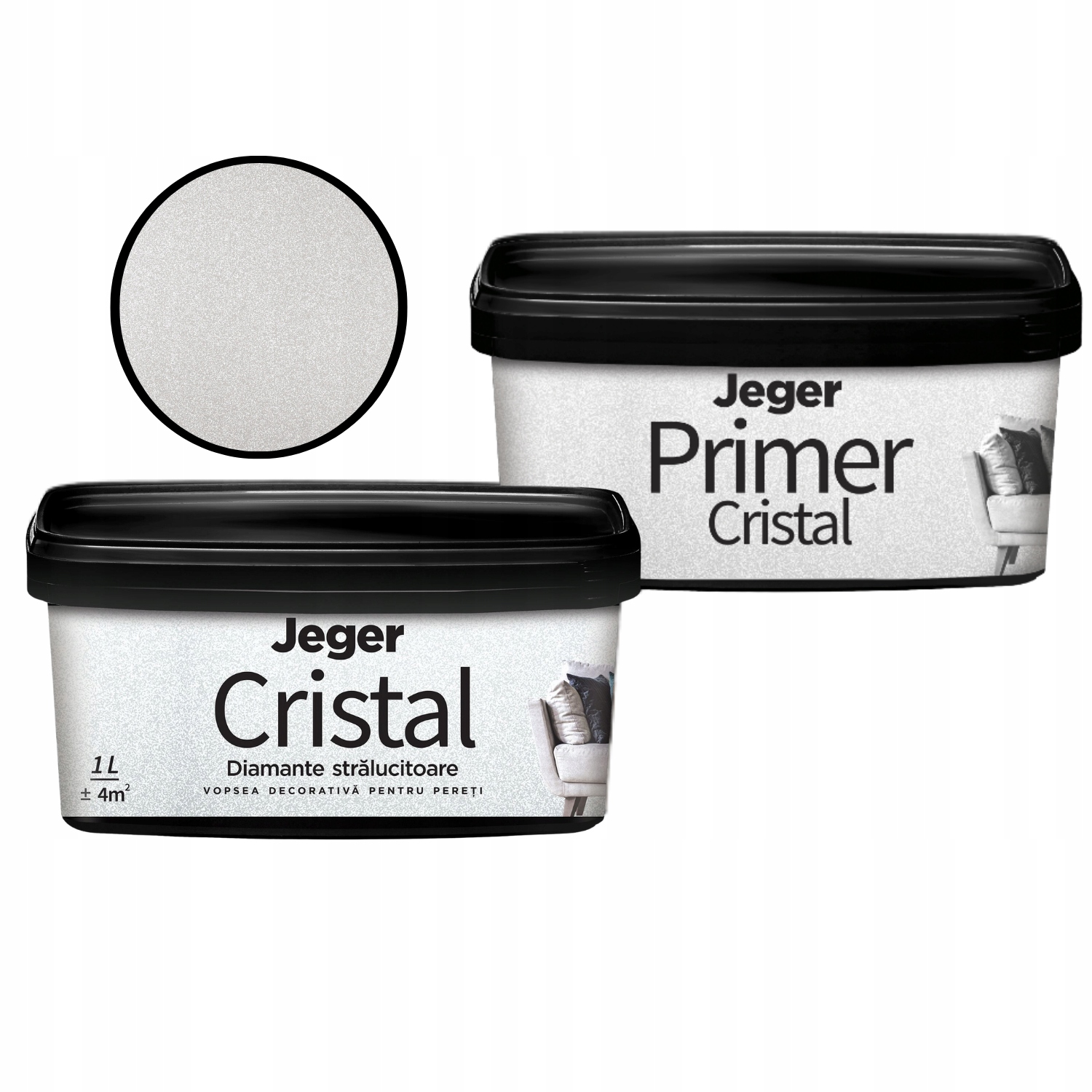 Dekorativní sada Brokátový nástěnný efekt Cristal Andrea Primer Cristal