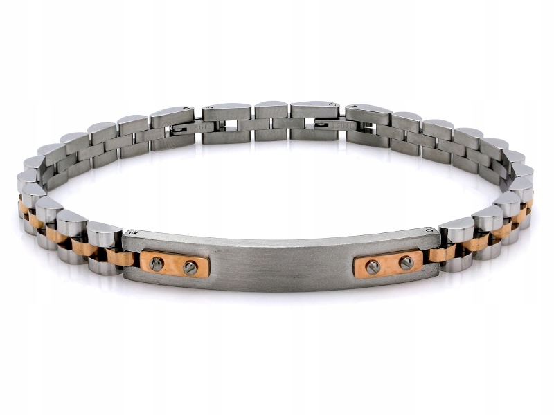 Módní náramek ocel s plechem pod gravírování pro muže, velikost 22