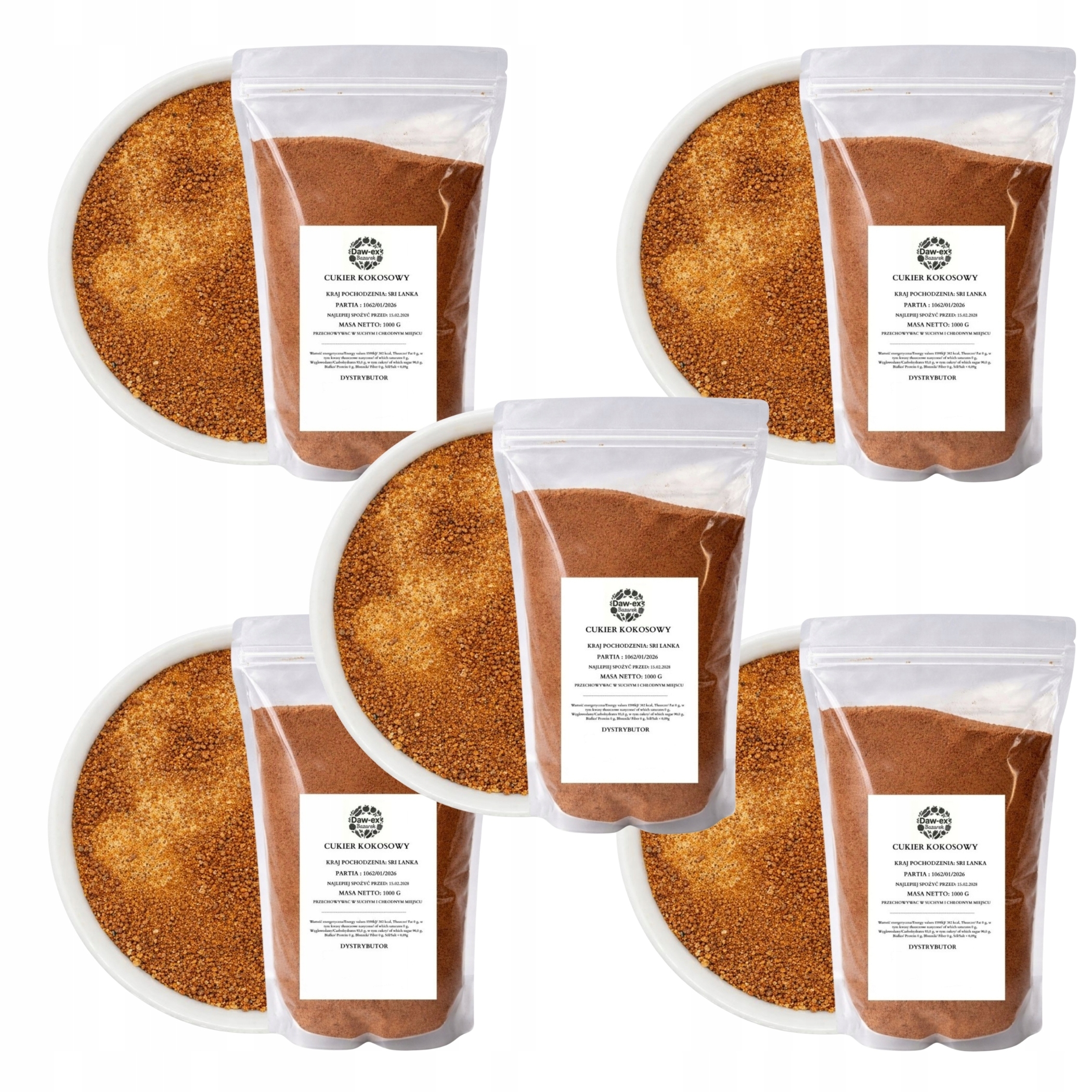Cukr 5 Kg – Přírodní A Zdravý Cukr Z Květů Palmy Daw-ex