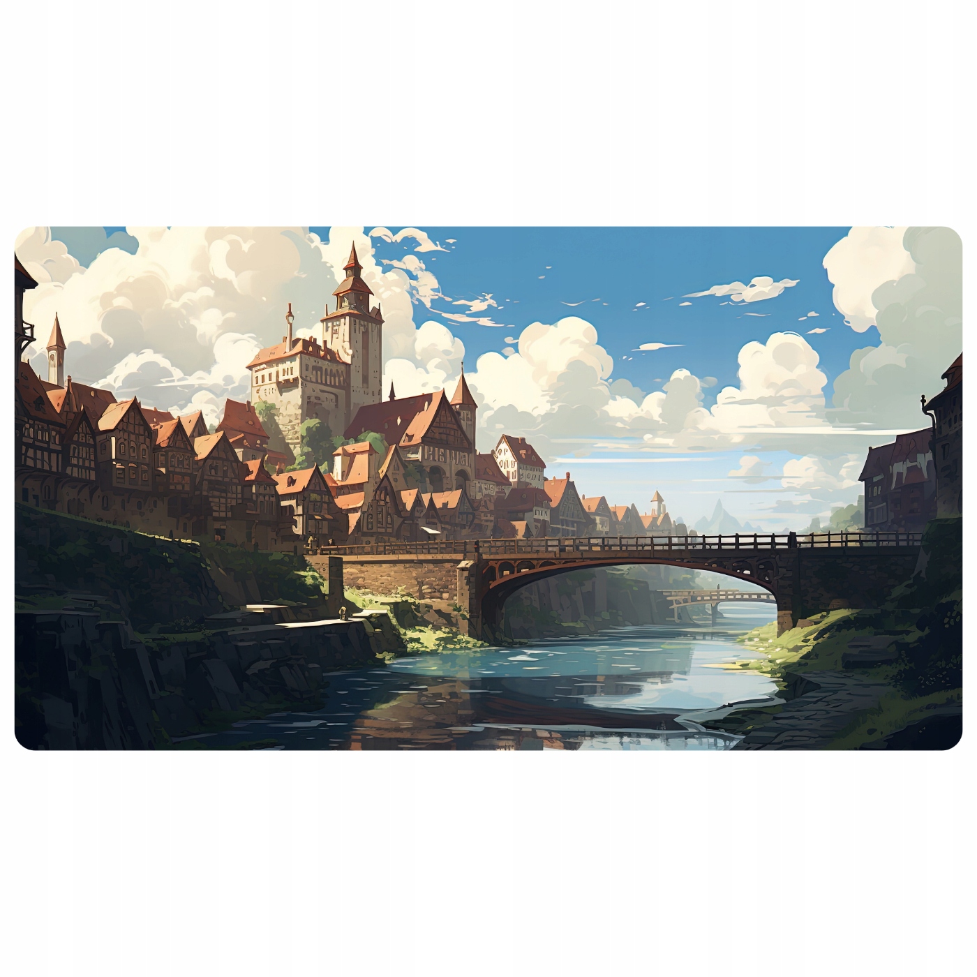 Podložka Pod Myš Středověké Město 61X35,5 CM Rpg