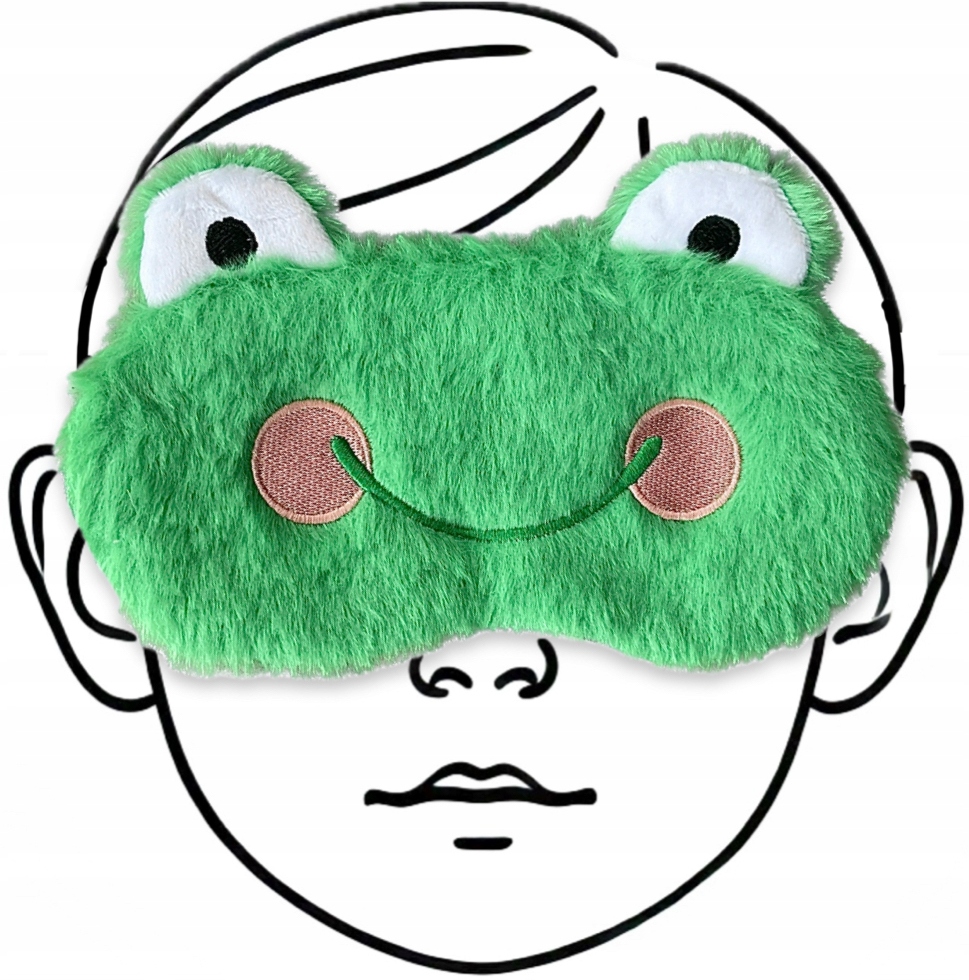 OPASKA NA OCZY MASKA DO SPANIA SNU RELAKSU MASECZKA zielona żabka ŻABA Marka Oldman