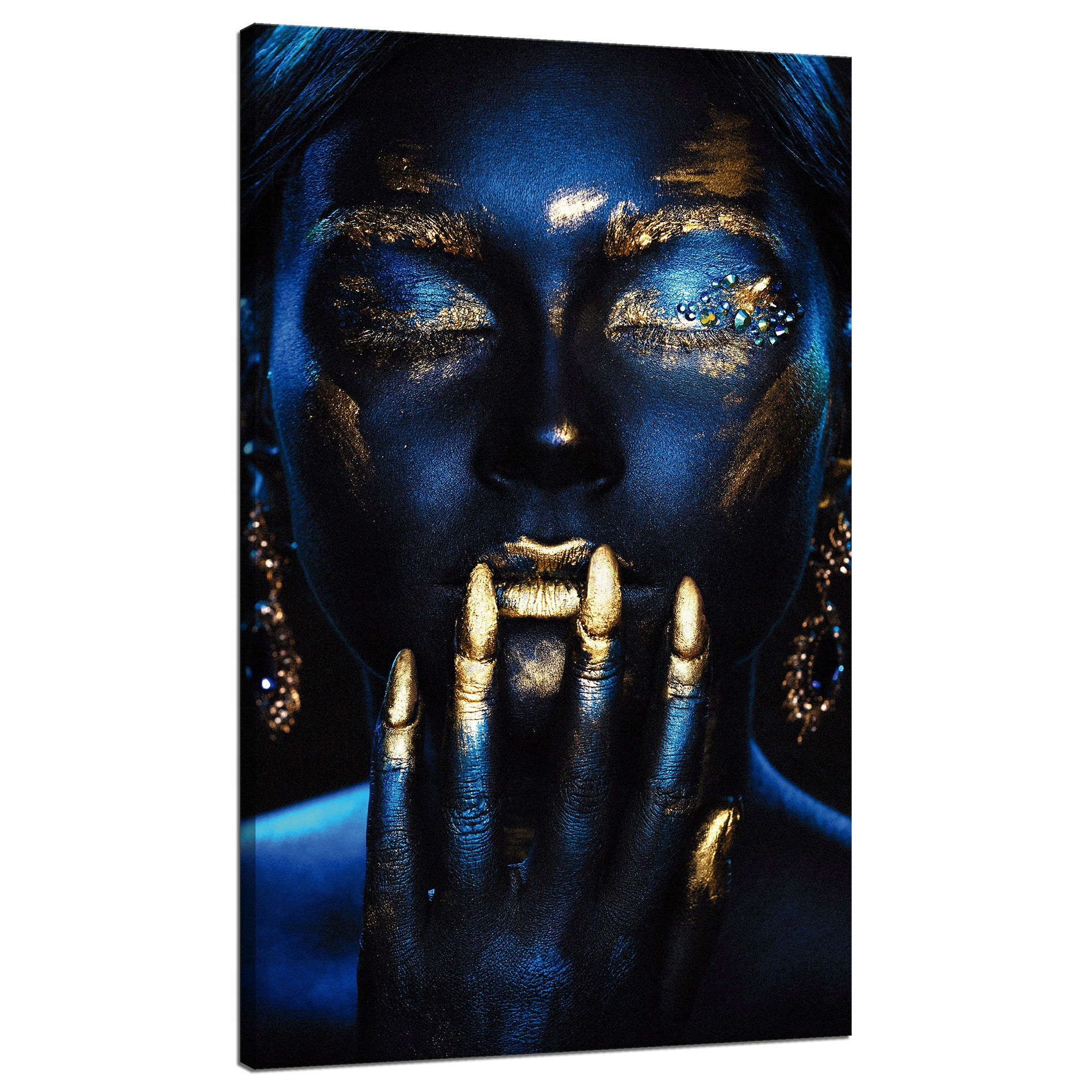 Obraz na plátně Pózující žena Zlaté prsty Umění 70x120 cm