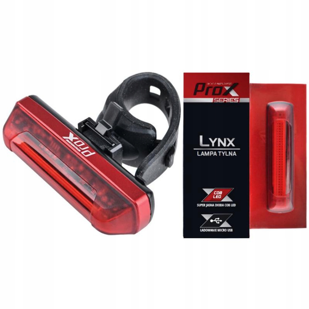 

Lampka tylna ProX Lynx 40Lm Led 500mAH