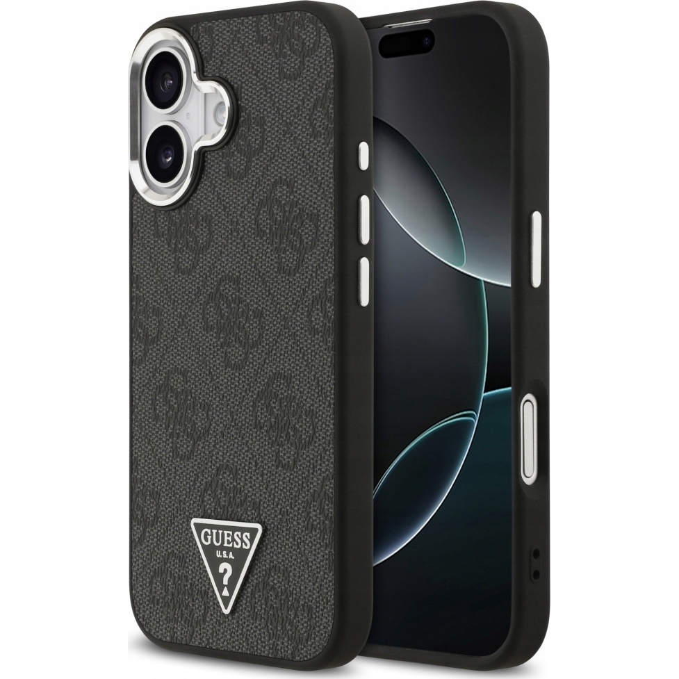 Etui Guess 4G Triangle Logo MagSafe na iPhone 17 czarne Guess