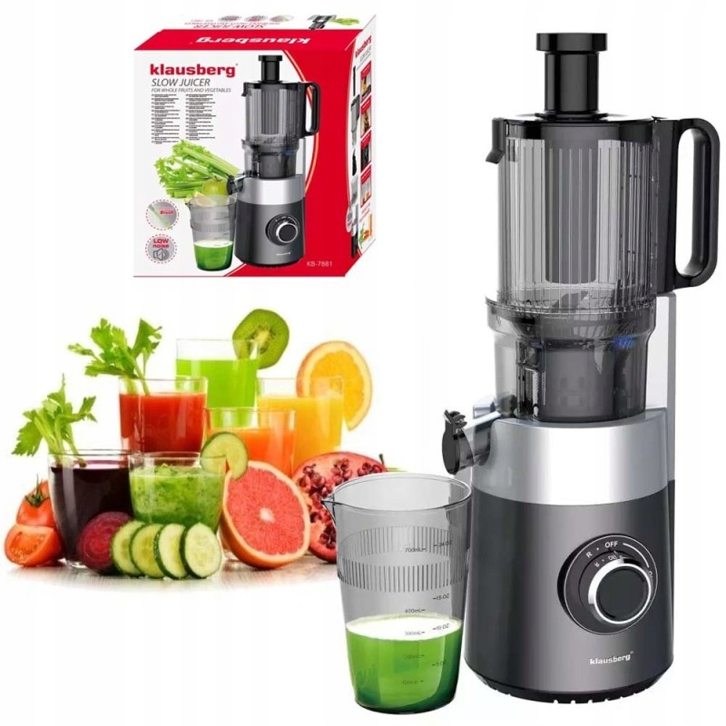 Pomalý Odšťavňovač Na Čerstvé Šťávy Klausberg S Příkonem 180 W