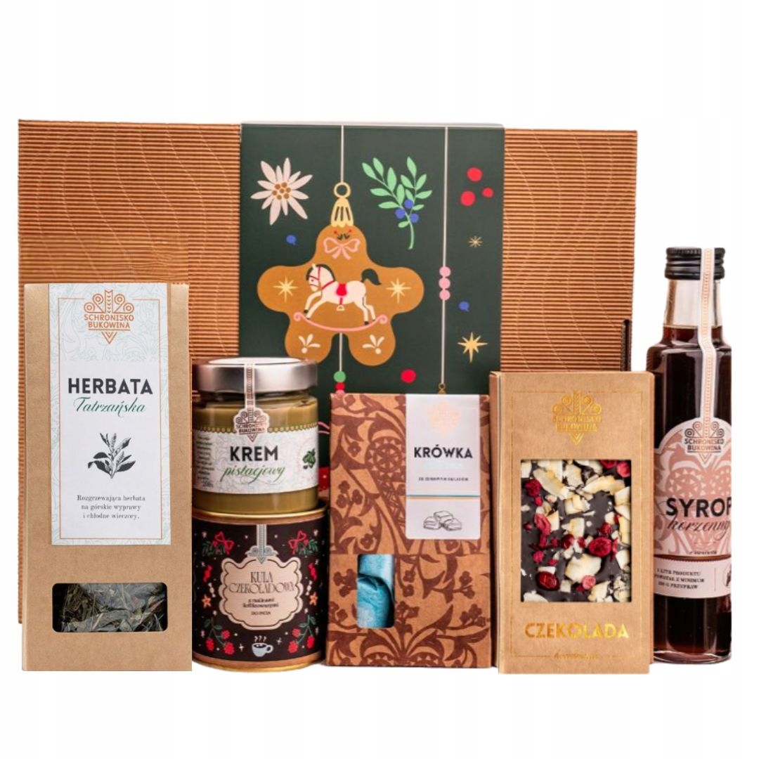 Dárek Schronisko Bukowina bonbóny krówki sirup čokoládová kulička krém