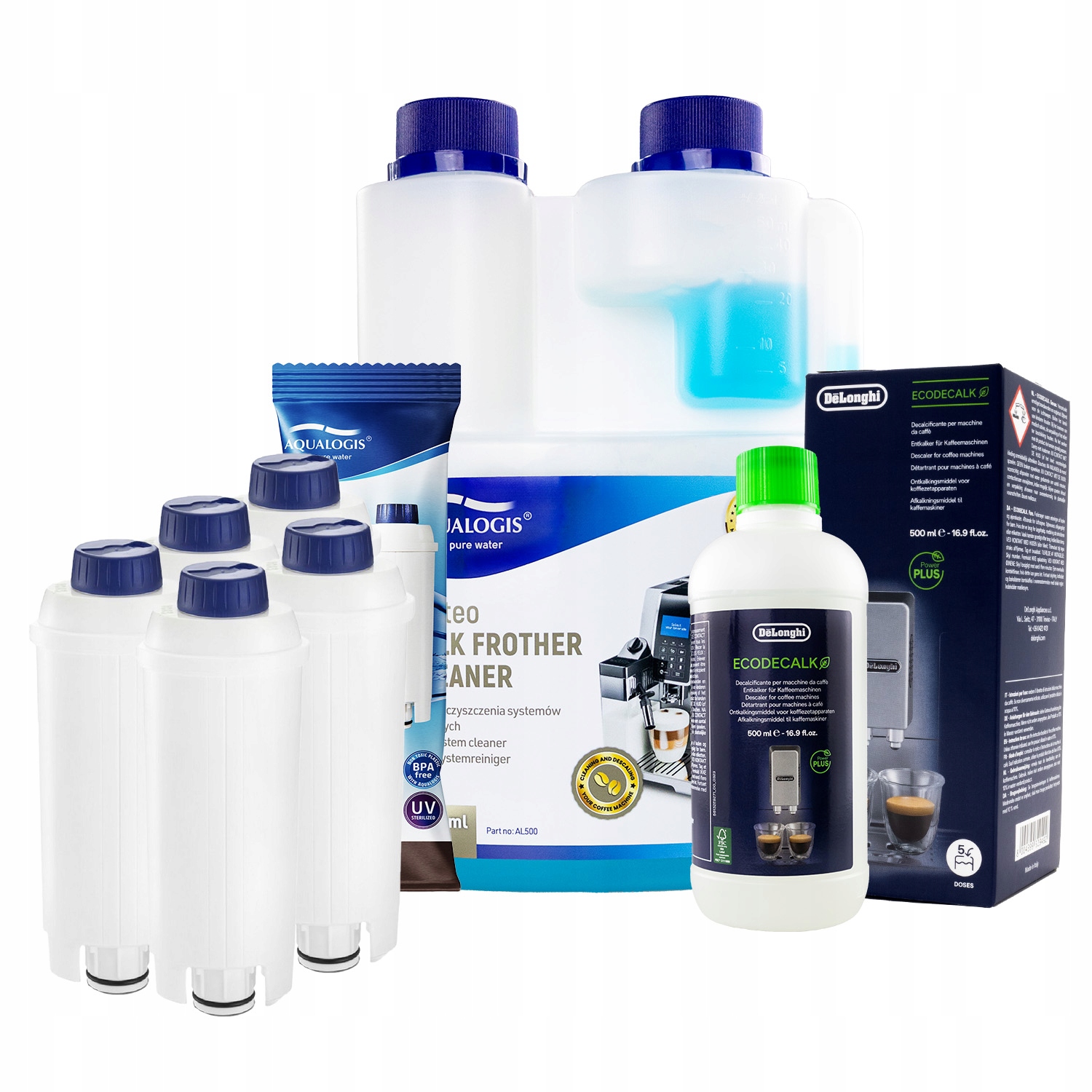 5 x Filtr do kávovaru Delonghi AL-S002 Tekutina 500 ml EcoDecalk 500 ml