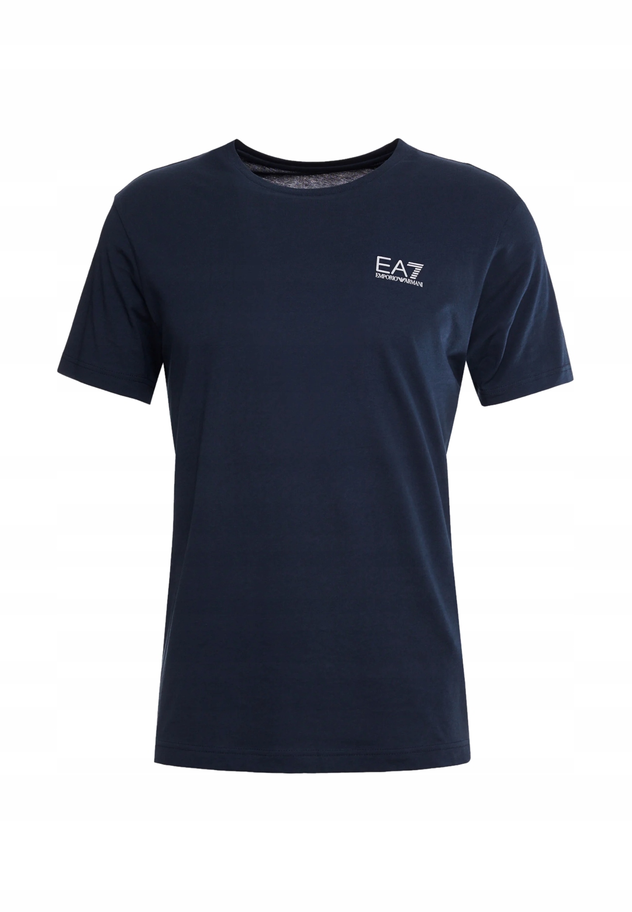 ARMANI Granatowy T-shirt Srebrne LOGO EA7 _ S
