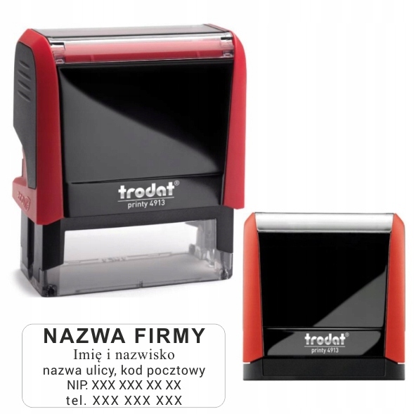 

Pieczątka z Logo Trodat 4913-do 8 linii+PROJEKT