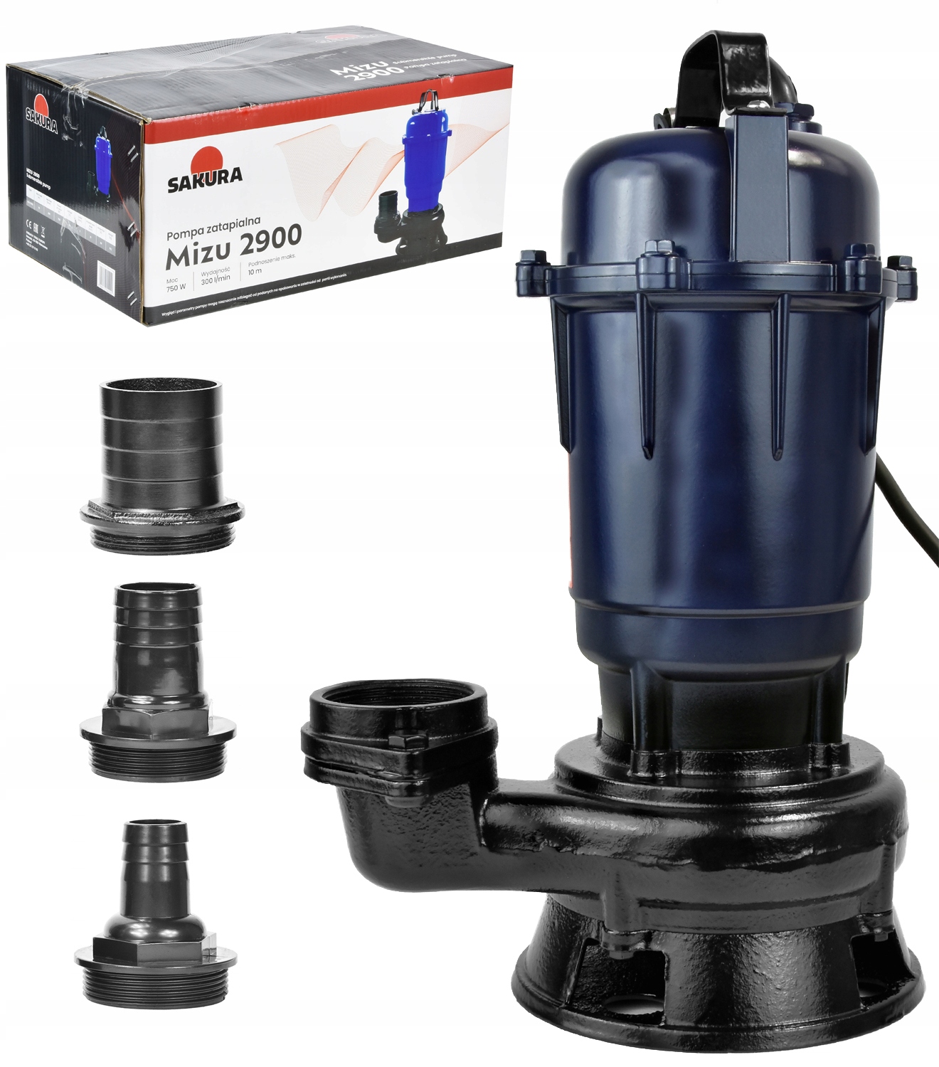 Sakura Mizu 2900 Pompa zatapialna szamba Mocna ścieki wody z rozdrabniaczem