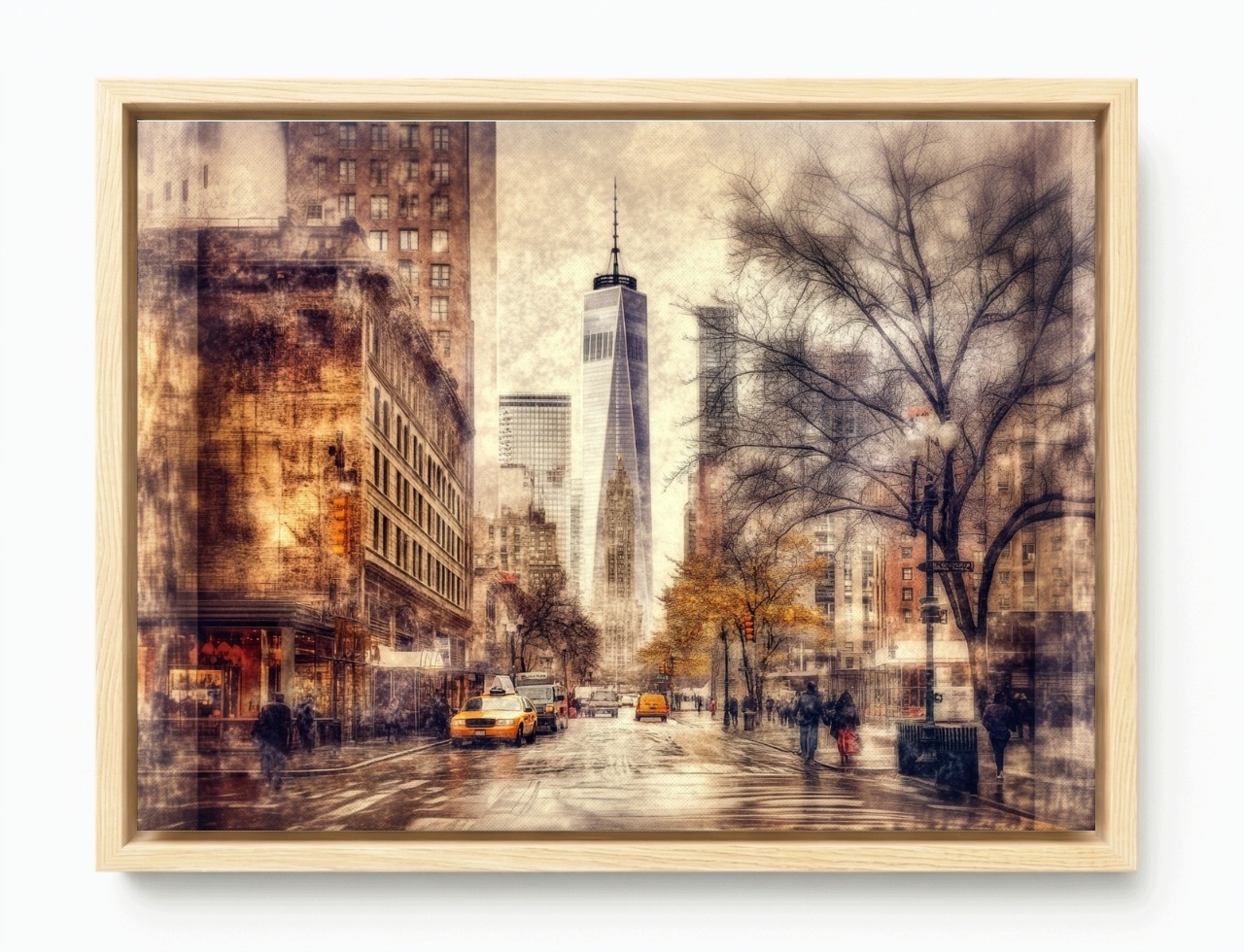 Obraz Rama American Box Mesto New York Manhattan Vintage 80x60