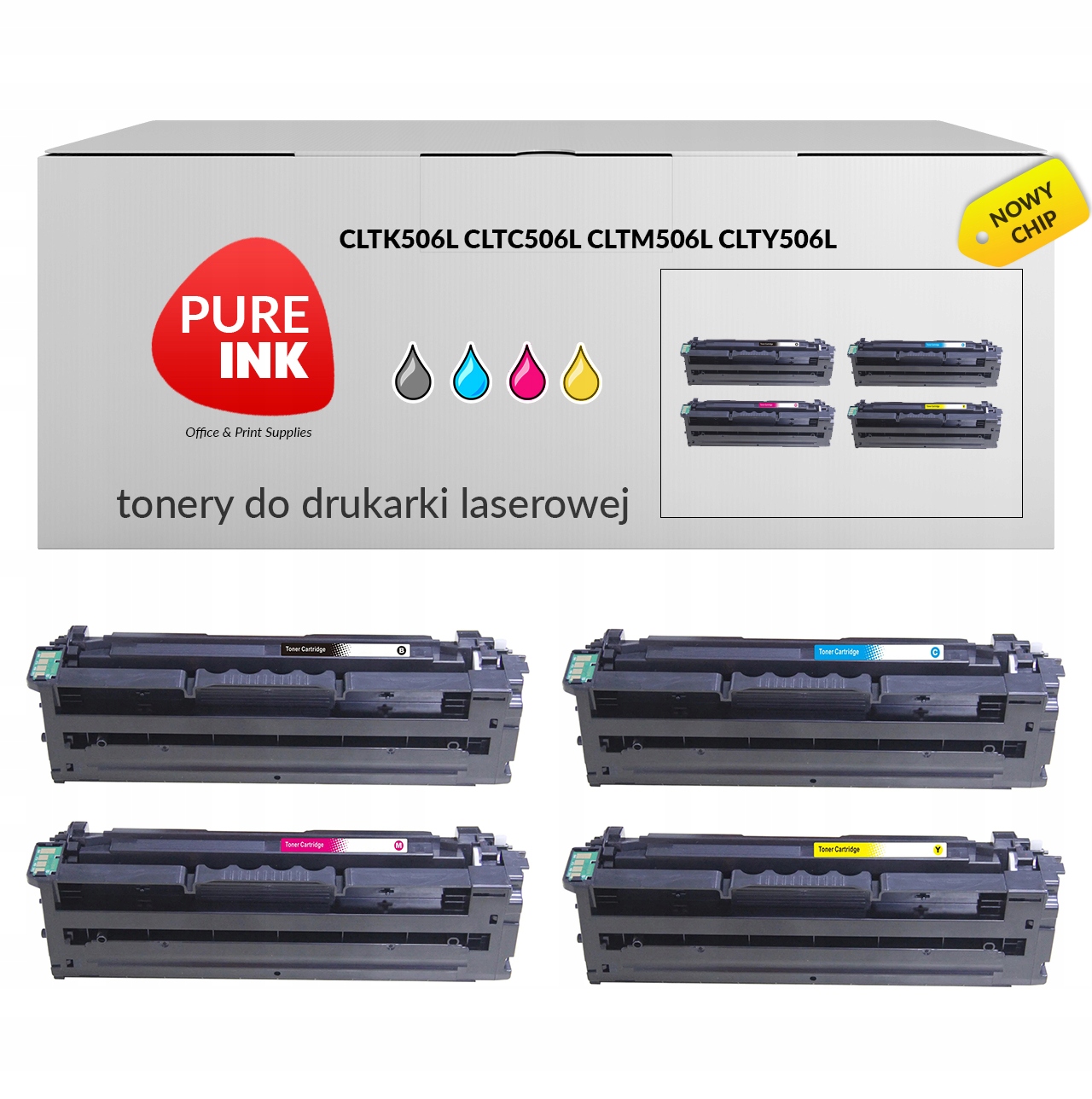 

4x Toner Pureink K/C/M/Y506L do Samsung CLX-6260ND