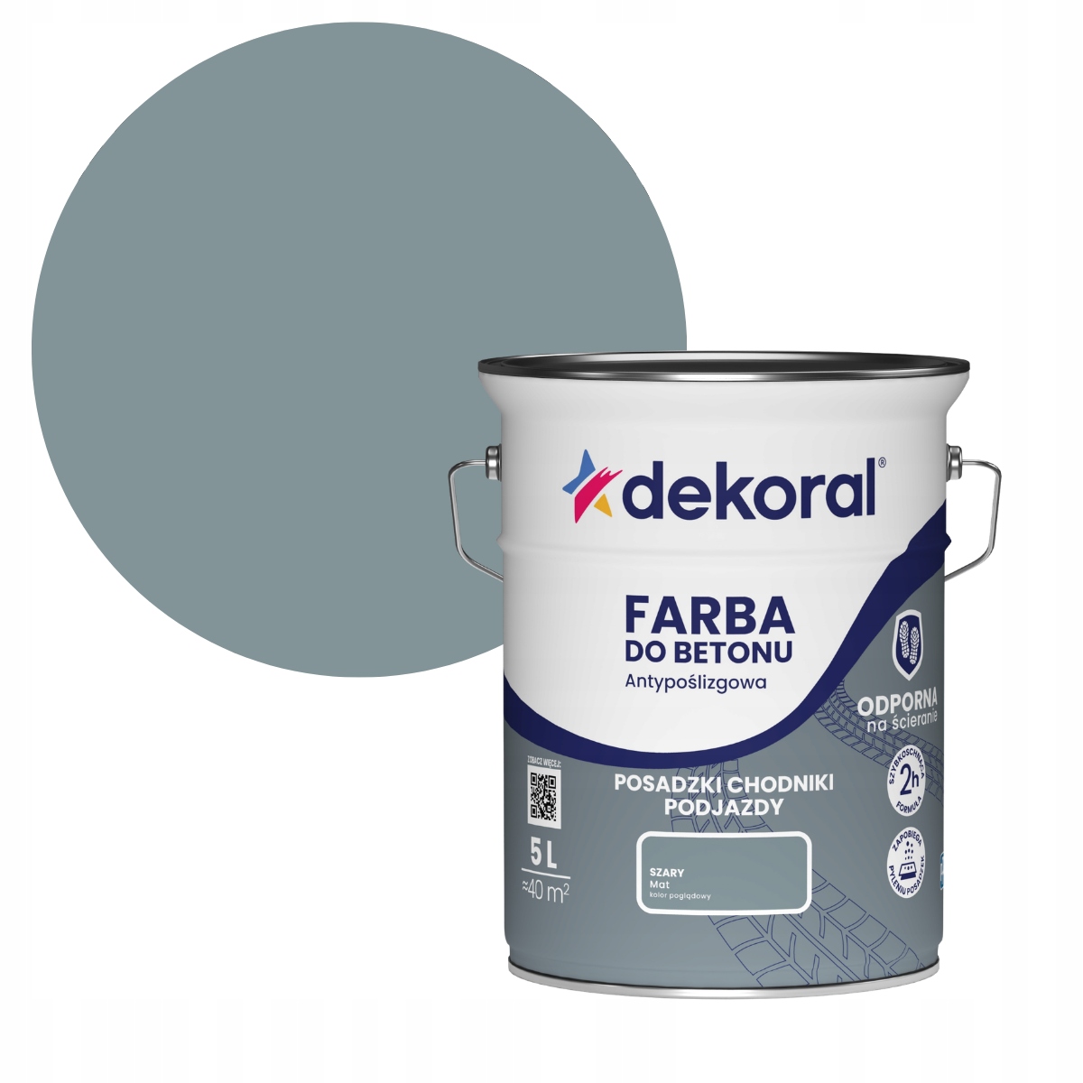 Dekoral Barva na betonu Protiskluzová Šedá 5L Akrylit B
