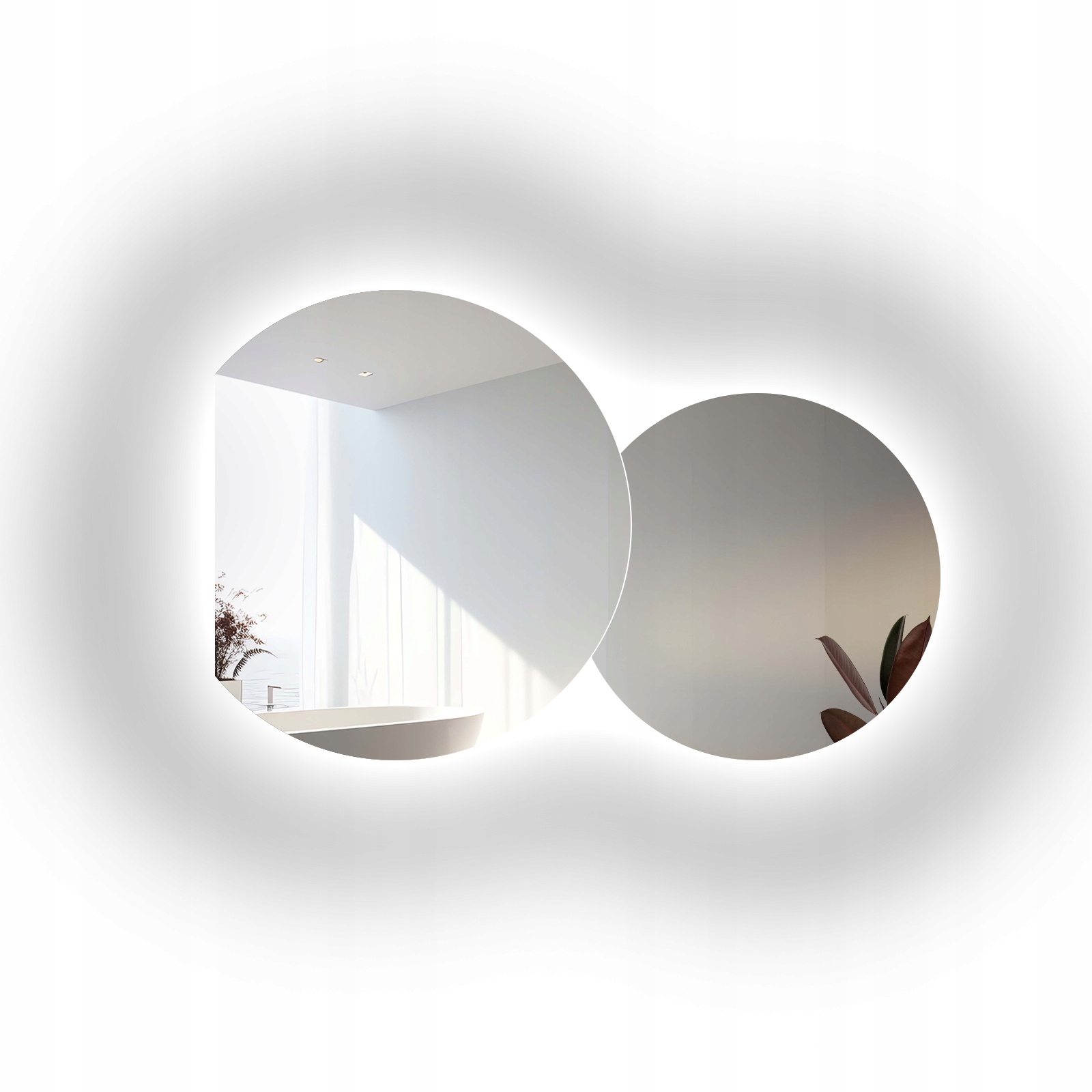 Sada zrcadel Universe Cut s Led podsvícením II (2ks) FI110 FI130