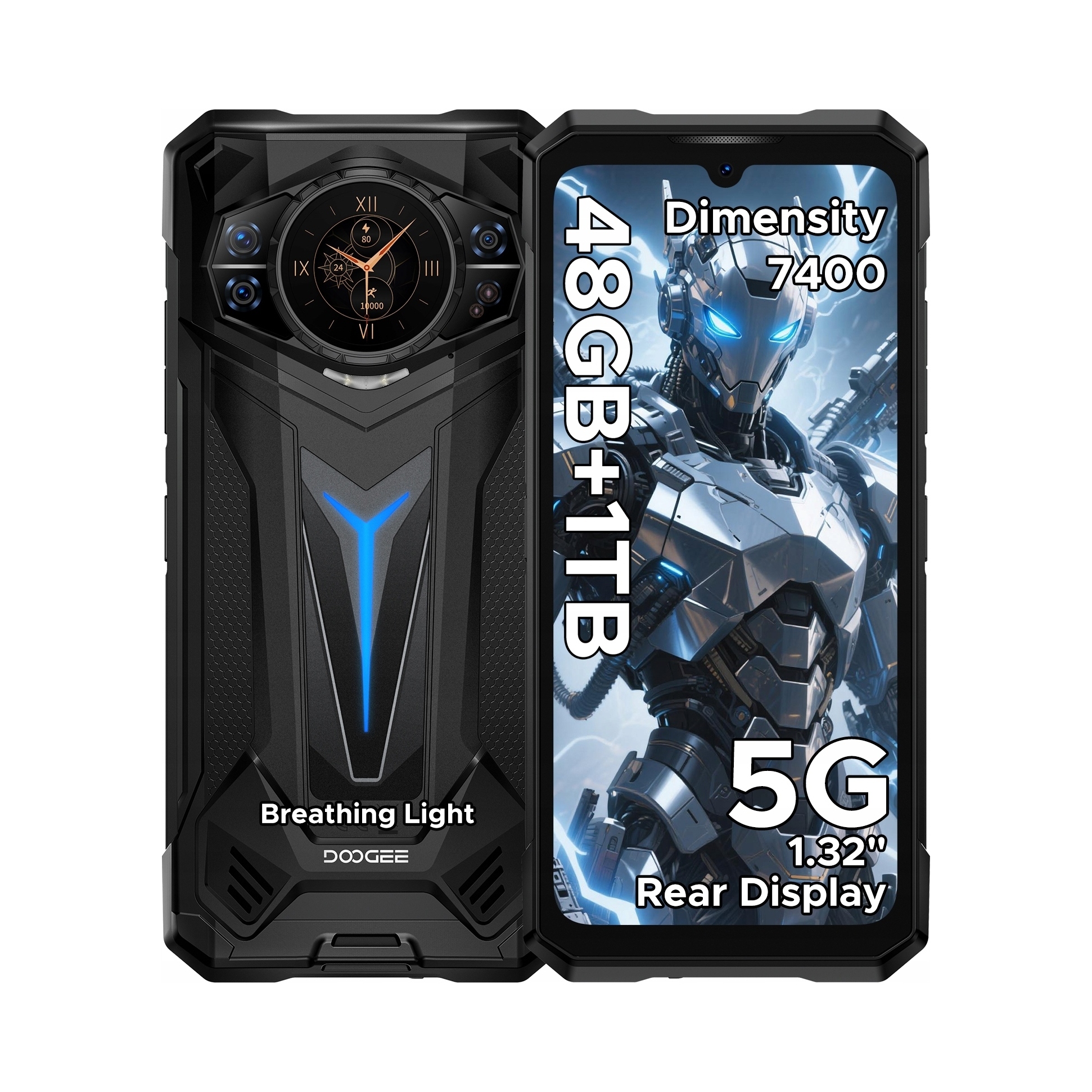 Chytrý telefon Doogee S200 Ultra 12 Gb 1 Tb 5G Černá