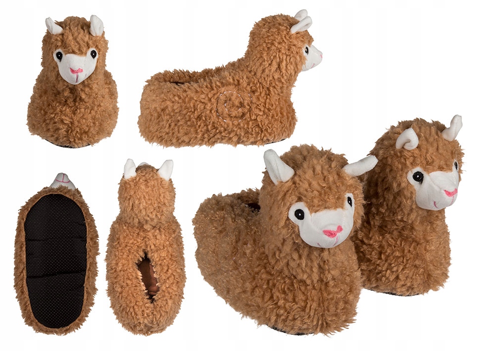

Kapcie Lama Rozm. 31/32 Pluszowe 3D Buty Domowe