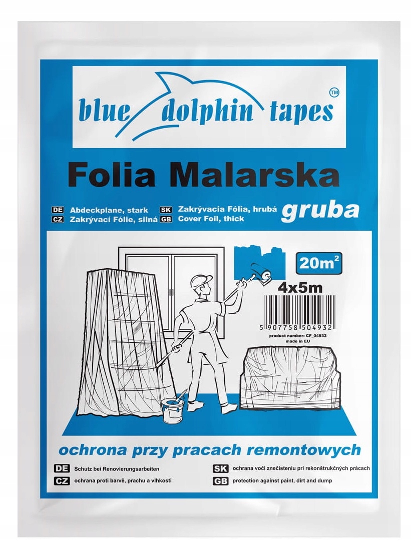 FOLIA MALARSKA OCHRONNA GRUBA BLUE DOLPHIN