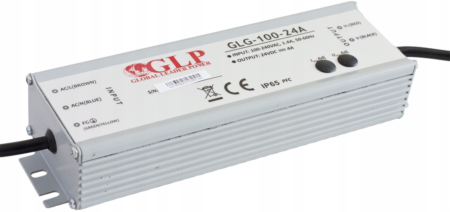 Zewenętrzny Zasilacz Stałonapięciowy Oświetlenie Led IP65 24V 100W Pfc Glp