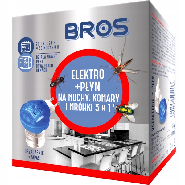

Bros Elektro płyn na komary, muchy, mrówki