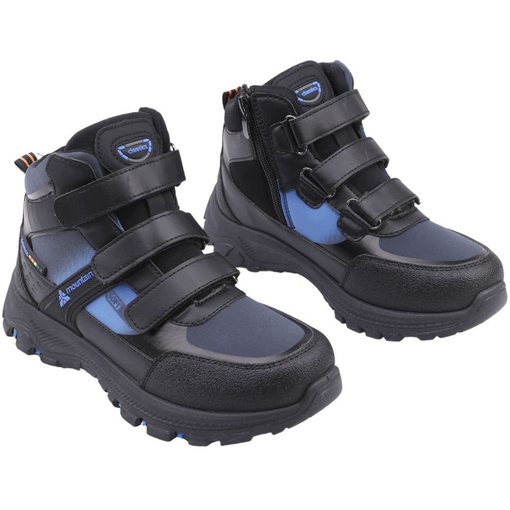 Buty Zimowe Chłopięce Rzepy Sportowe Suwaki Ocieplace Trapery Śniegowce R39