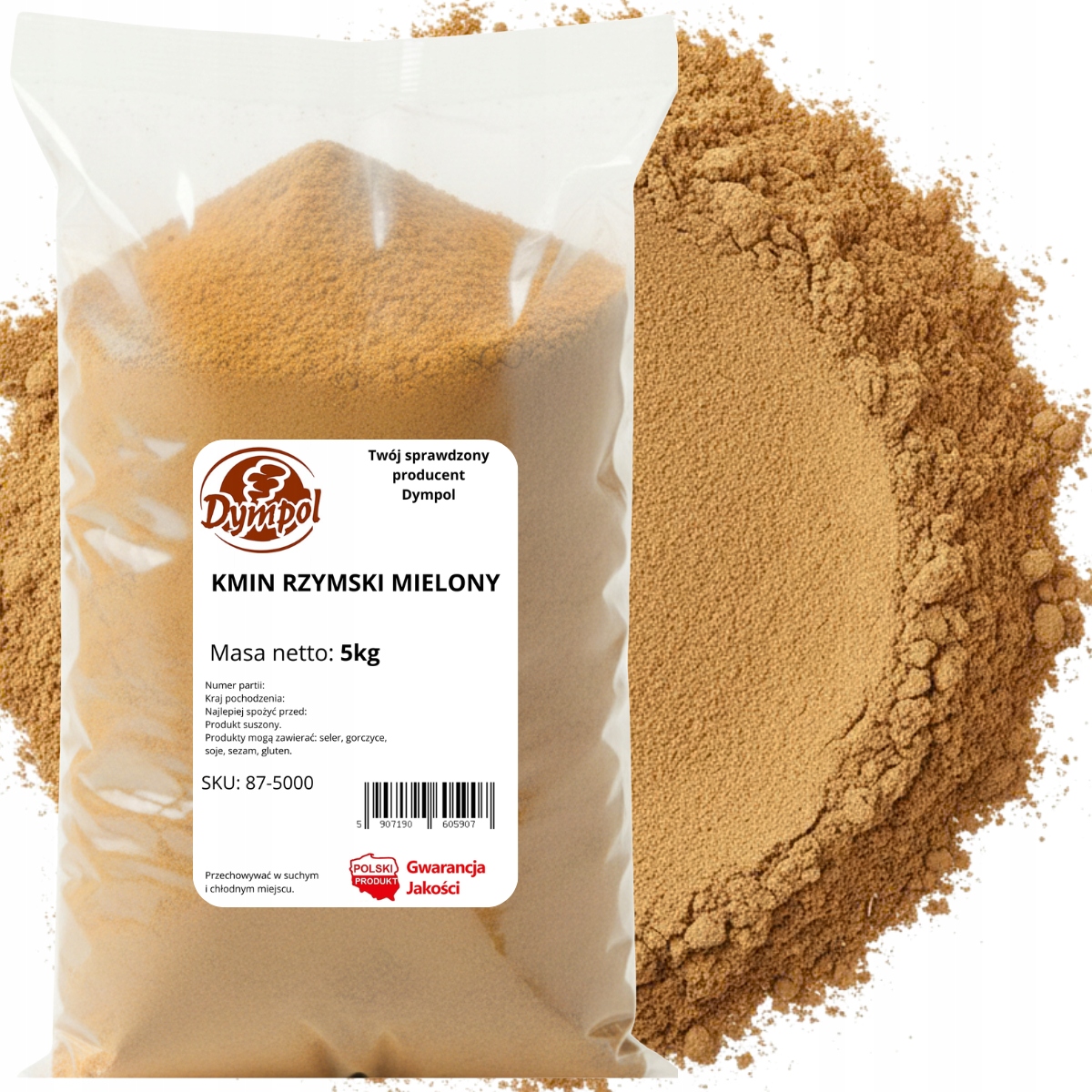 Kmín Římský Mletý Přírodní aromatické Koření Premium 5 kg