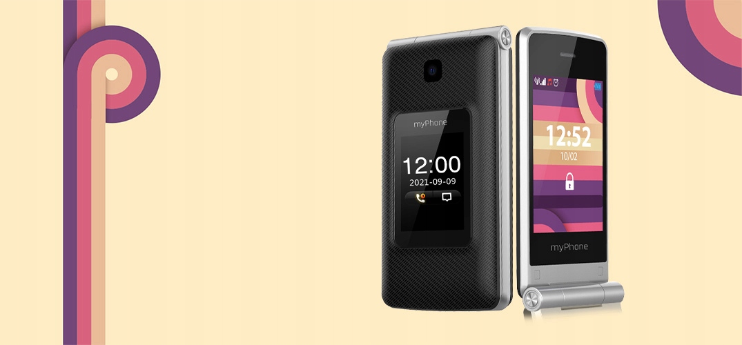 Telefon z Klapką myPhone Tango LTE, 4G, Dwa Ekrany Wbudowana pamięć 128 MB