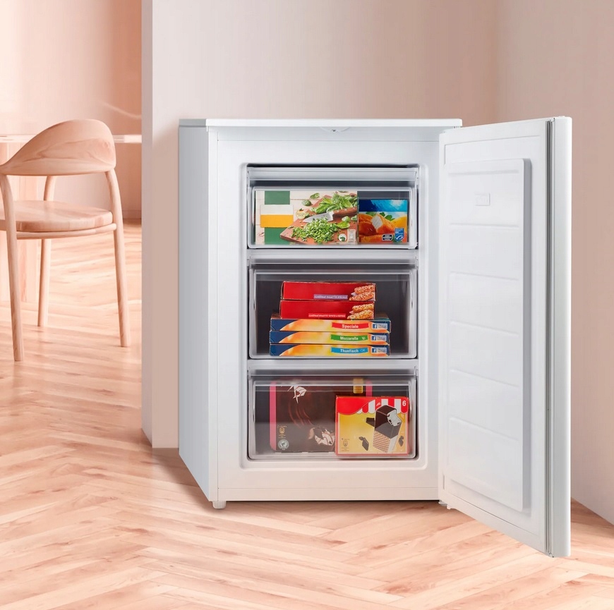 Zamrażarka wolnostojąca 87L 3 szuflady reg. temp. Kolor dominujący biały