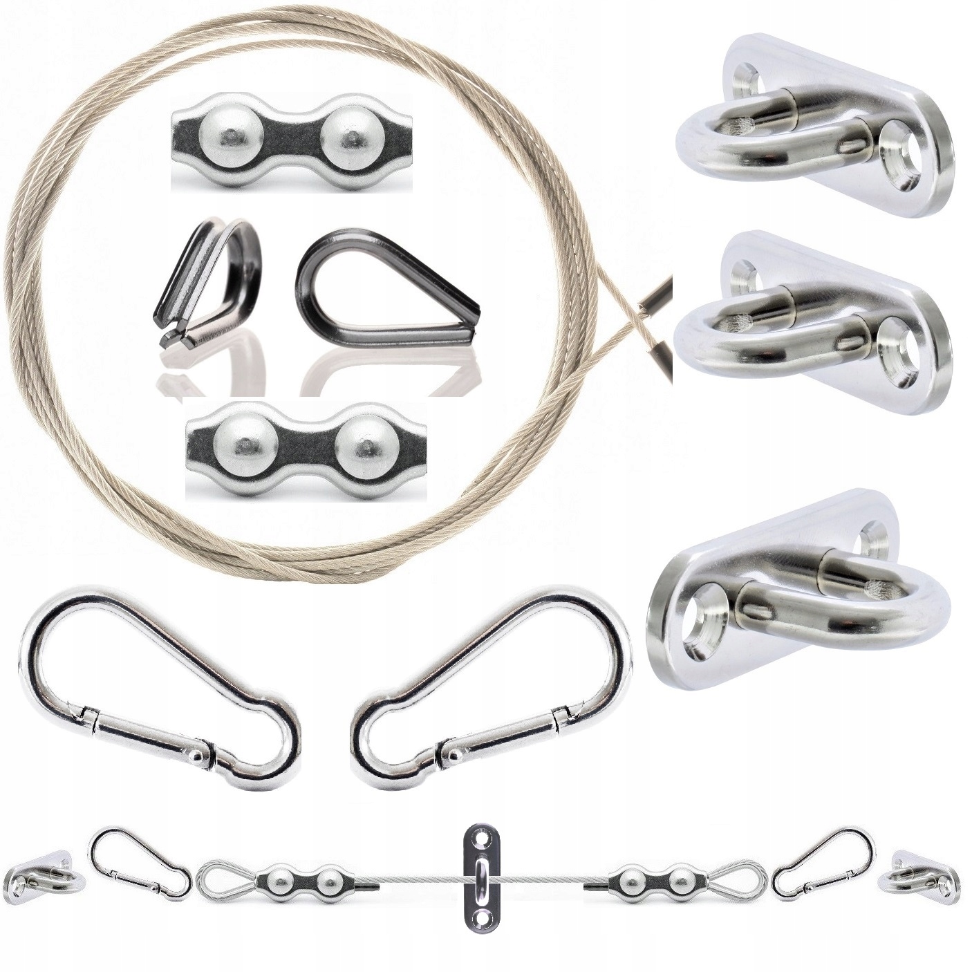 5m Z1 KARNISZ LINKA LINKOWY DO ZASŁON TARASOWYCH OGRODOWYCH NA TARAS ŻYŁKA