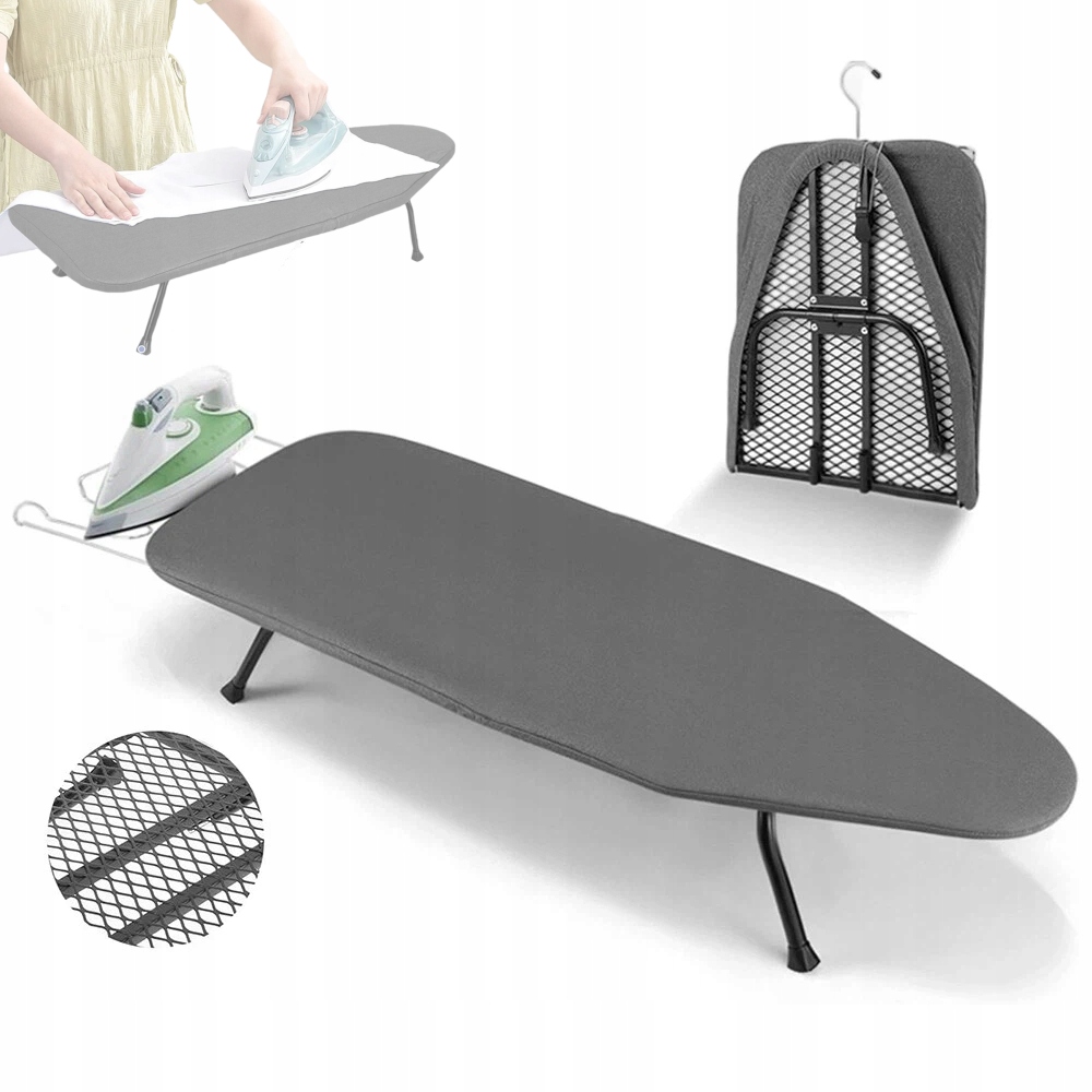 Přenosná Žehlicí Prkno – 4 Skládací Nohy Do Skříně, Zasouvací Nástěnná
