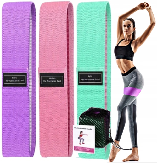 

Zestaw 3 Gumy Taśmy Materiałowe Oporowe Do Ćwiczeń