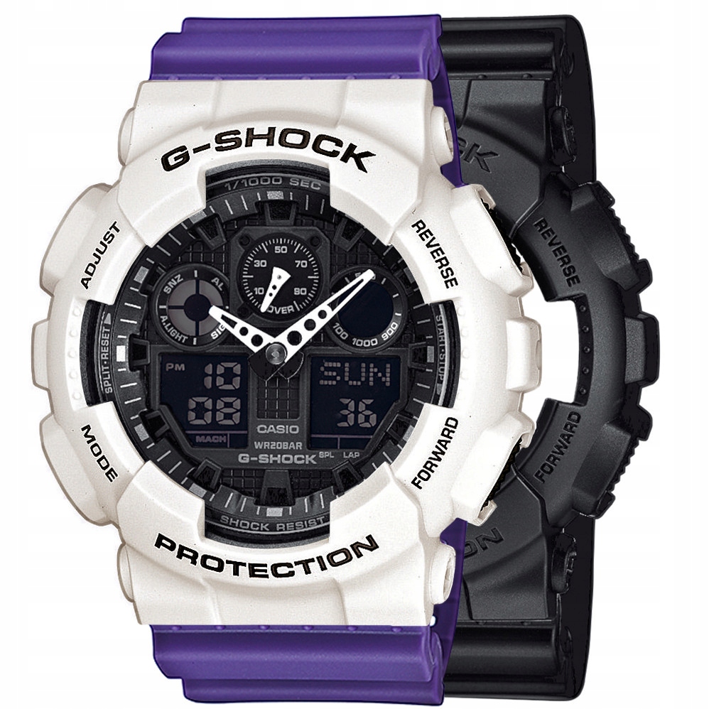 Sada G-shock GA-100-1A1ER Bílá Fialová
