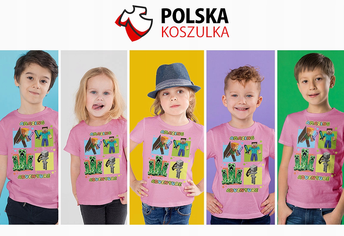 KOSZULKA DZIECIĘCA T-SHIRT DLA DZIECKA MINECRAFT 116 PREZENT JAKOŚĆ Liczba sztuk w ofercie 1 szt.