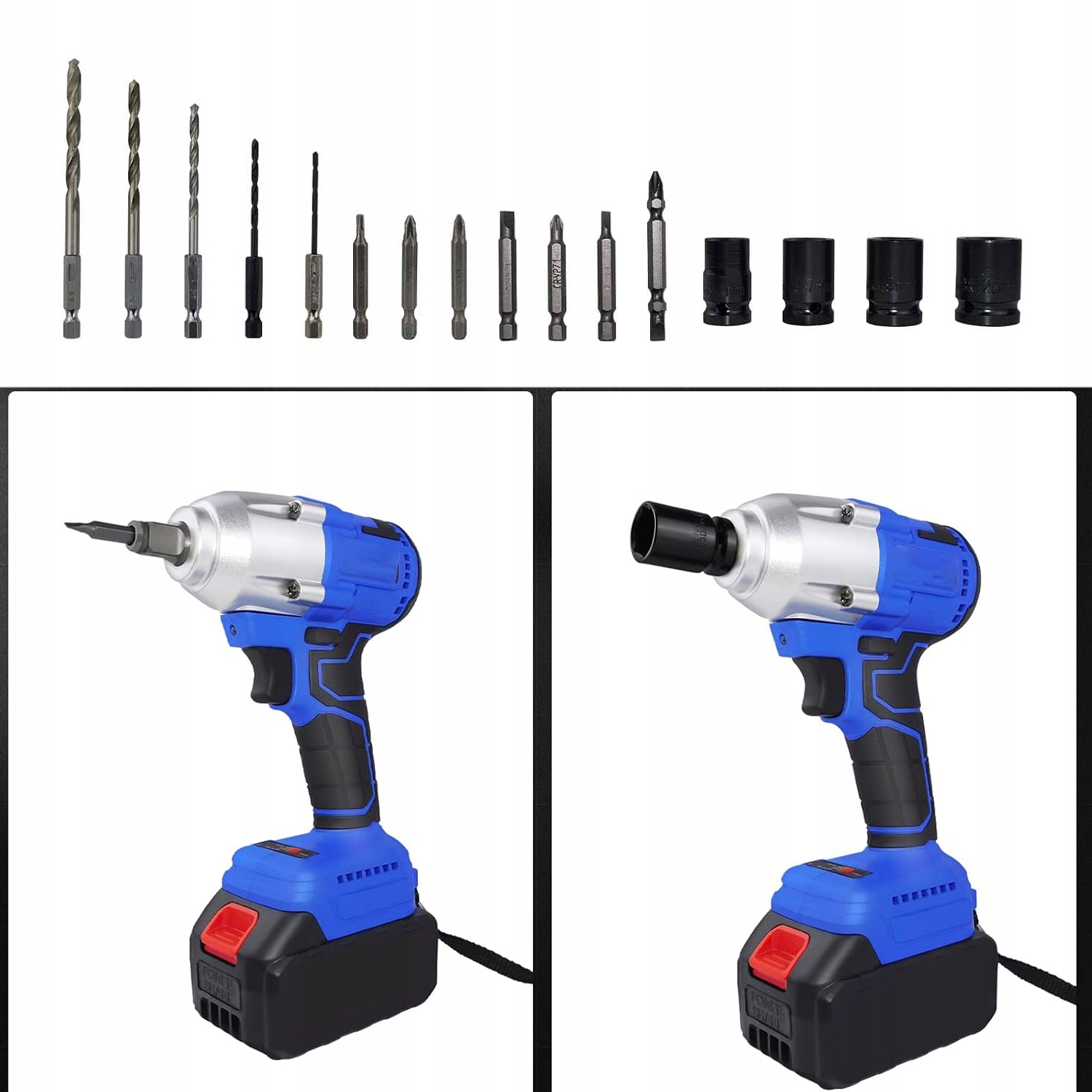 AKUMULATOROWY KLUCZ UDAROWY elektryczny 3W1 + BATERIA 21V Marka Bedee