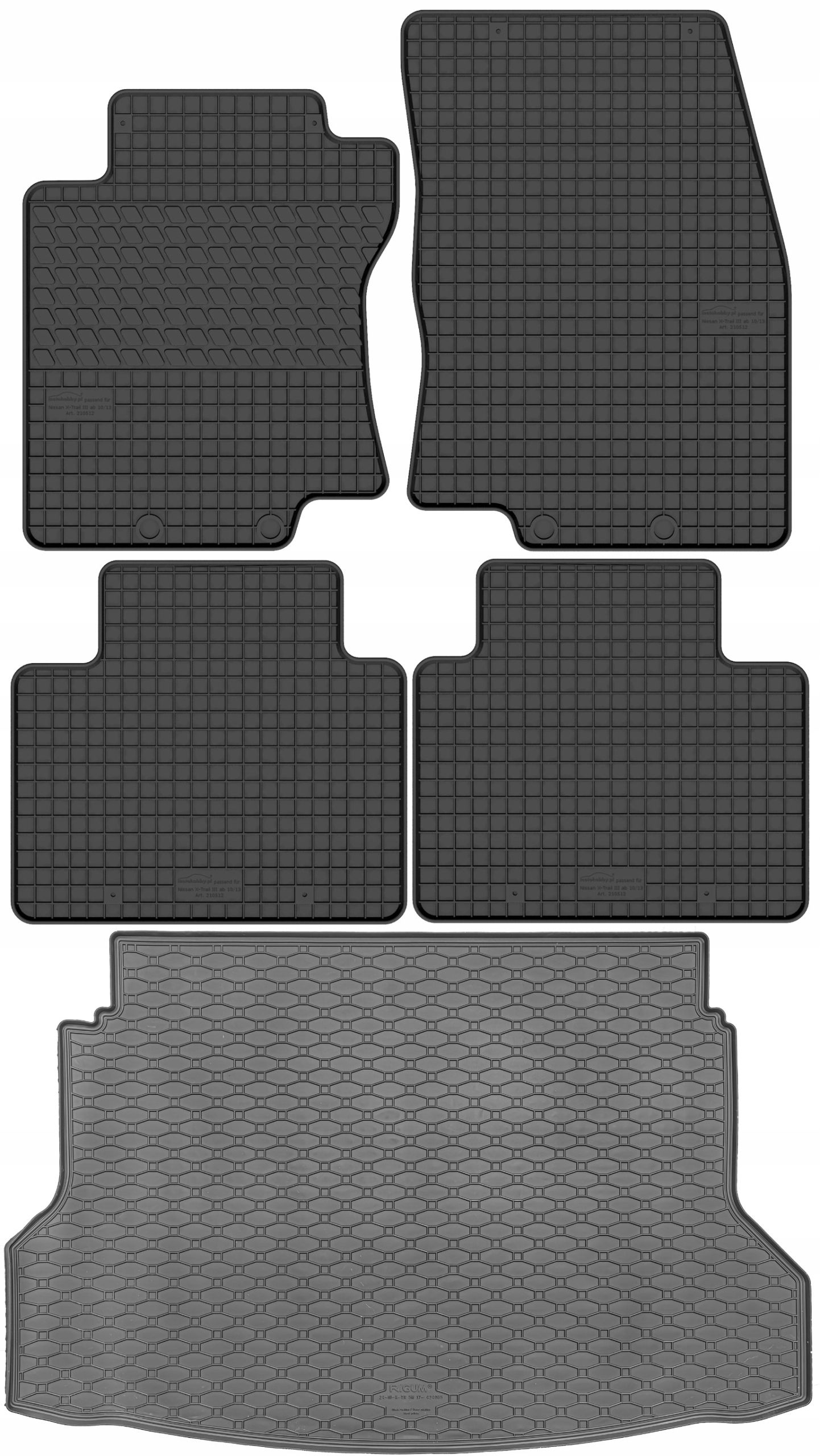 Nissan X-Trail III T32 Suv 2017-2021 Sada Koberce batožinový priestor