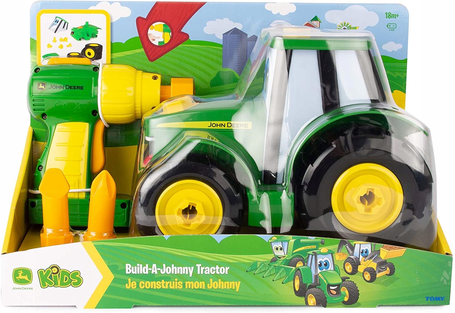 ZBUDUJ TRAKTOR JOHNNY JOHN DEERE TOMY 46655 Model Johnny