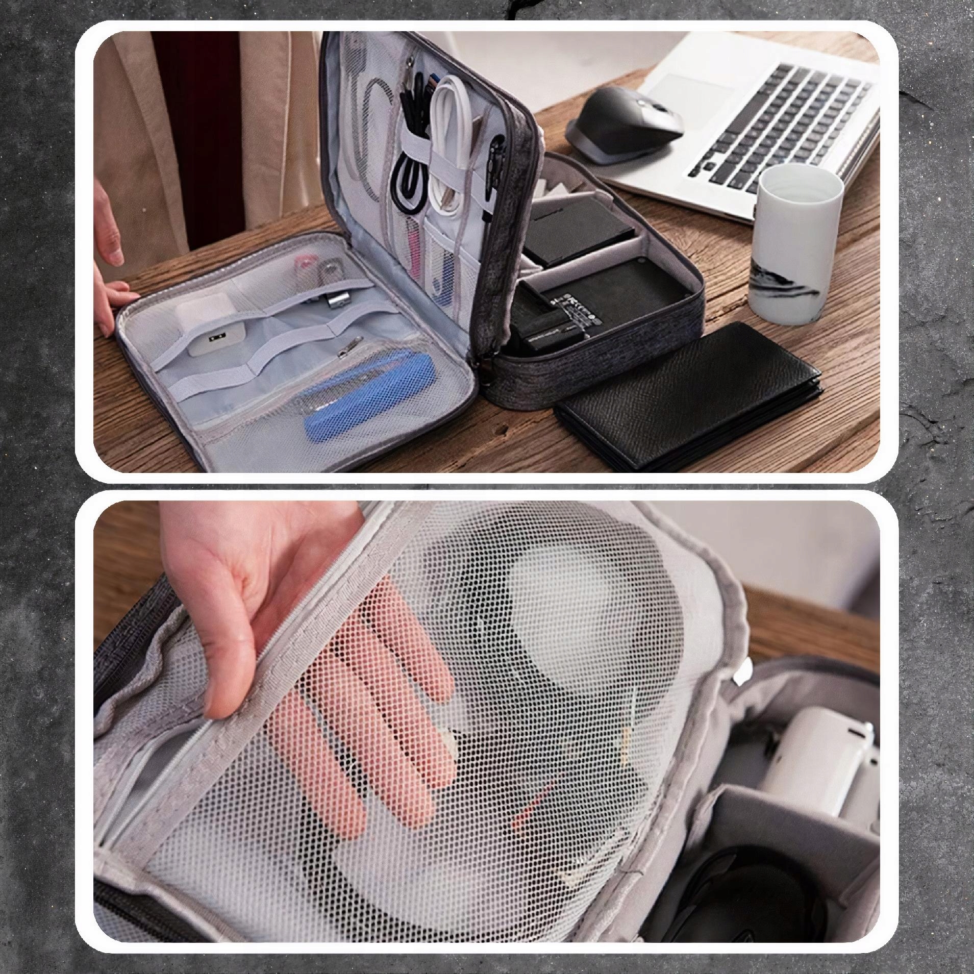 ORGANIZER PODRÓŻNY TORBA ETUI NA ŁADOWARKI KABLE Marka Modeus