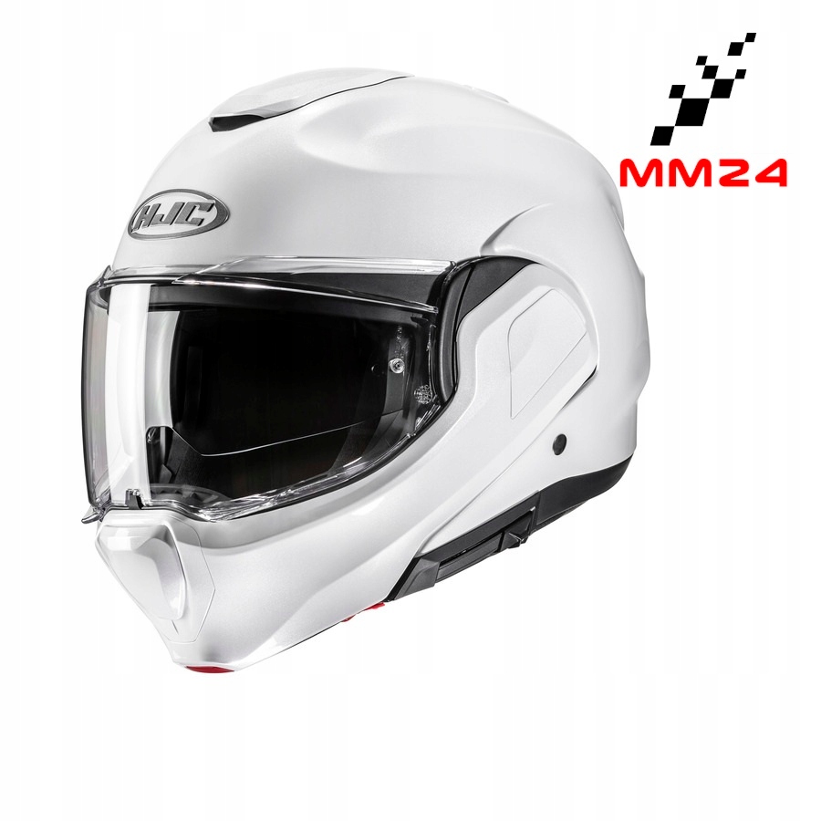 Prilba Hjc F100 Motocyklová Čeľusť Biela Lesklá Blenda Pinlock r. S