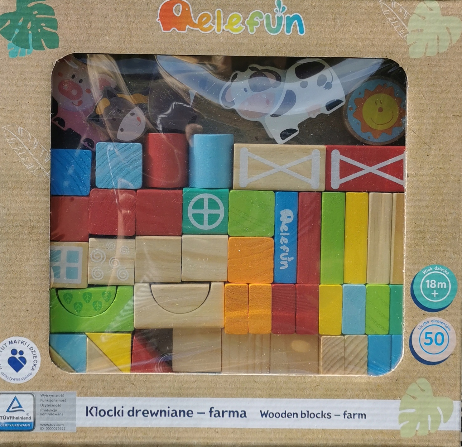

Elefun Klocki drewniane Farma 50 elementów