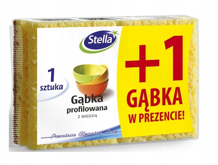 

Stella Gąbka Zmywak 1+1 z Miedzią Profilowana