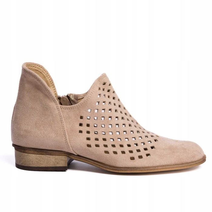 Kotníkové Boty Ploché Polobotky Nad Kotník Ažurové Na Jaře 37