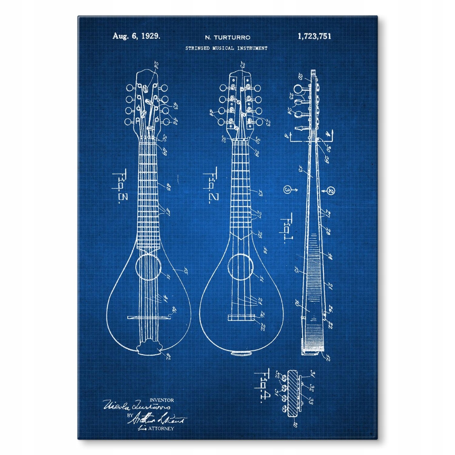 Kovový plakát Stringed Instrument Tech Szyld Plech 42 x 59,4 cm Dárek