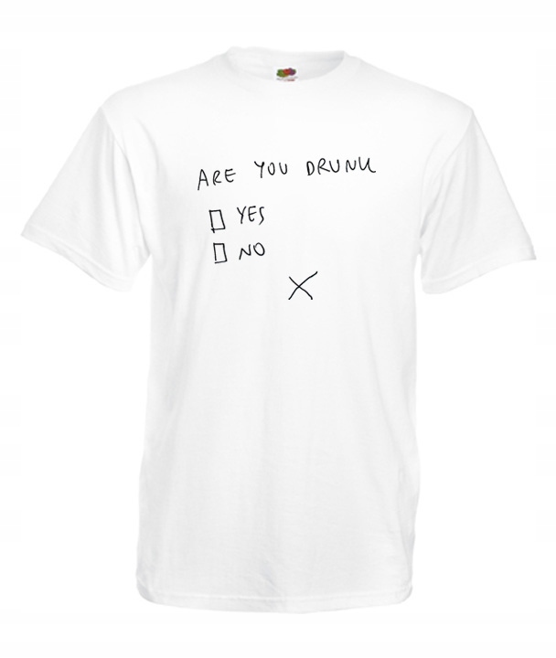 

XXXL Koszulka Męska Are You Drunk Ankieta Śmieszne