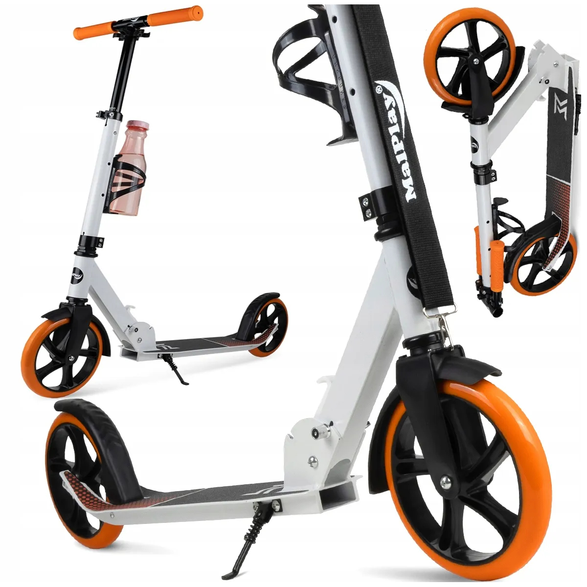 Hulajnoga Składana Miejska Koła 200mm ABEC-7 Uchwyt Na Butelkę Pasek