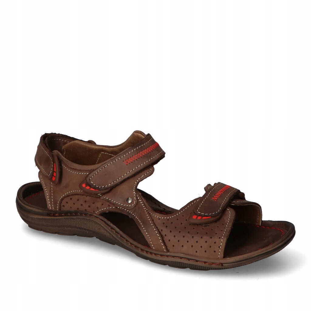 Sandály Mario Boschetti S323/BC Hnědé nubukové 43